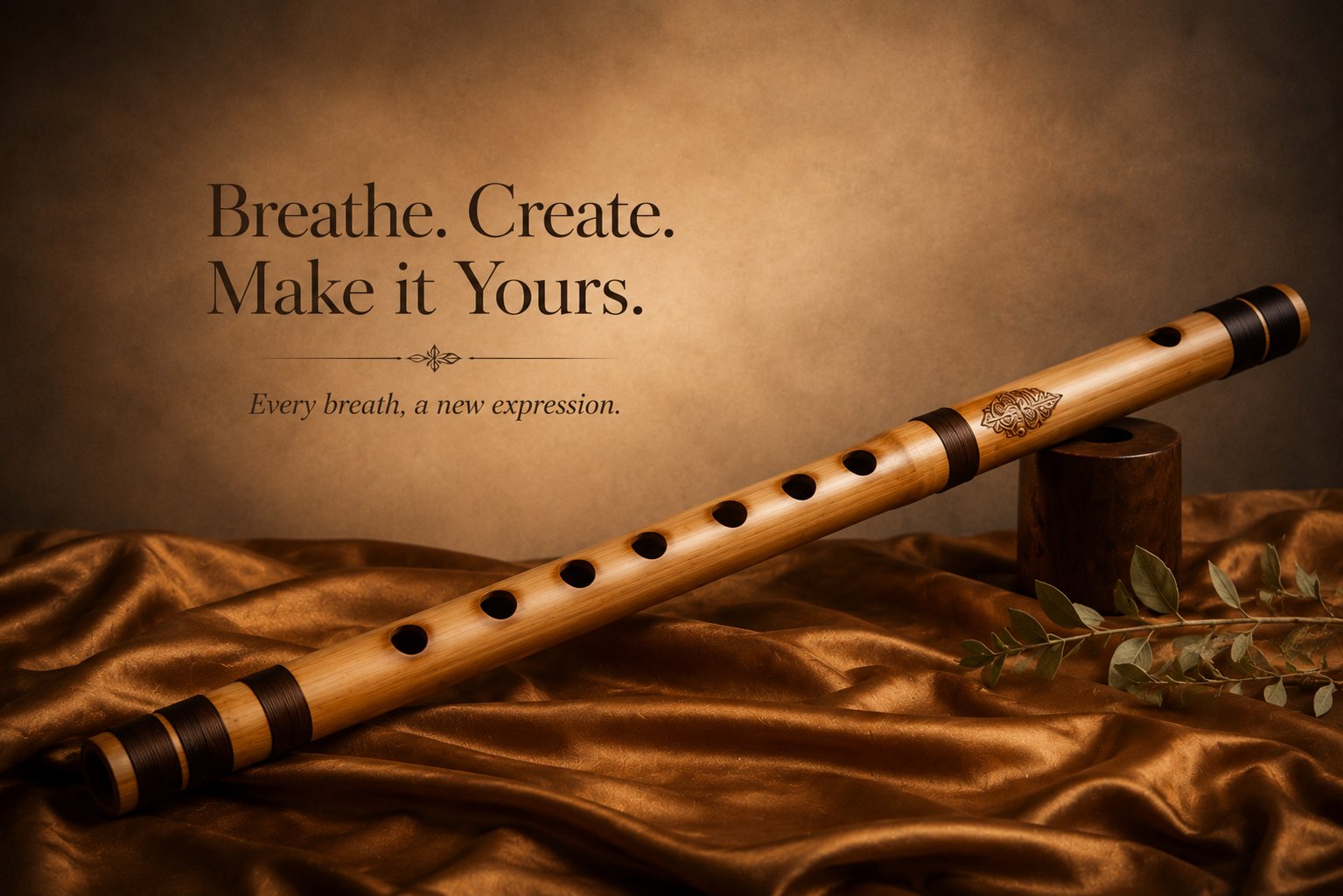 Breathe. Create. Make it Yours — bamboo bansuri flute