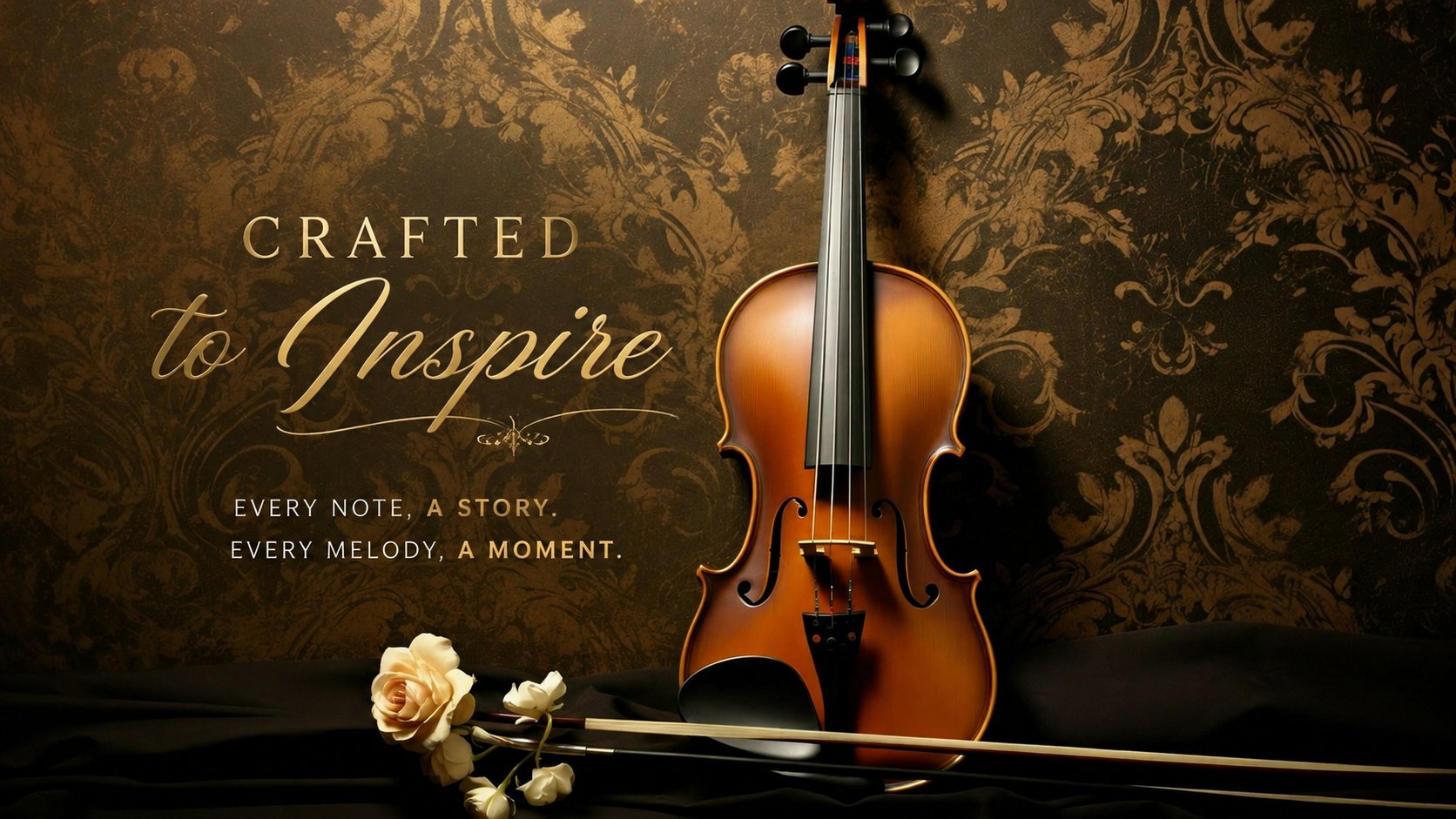 Crafted to Inspire — violin and bow, every note a story