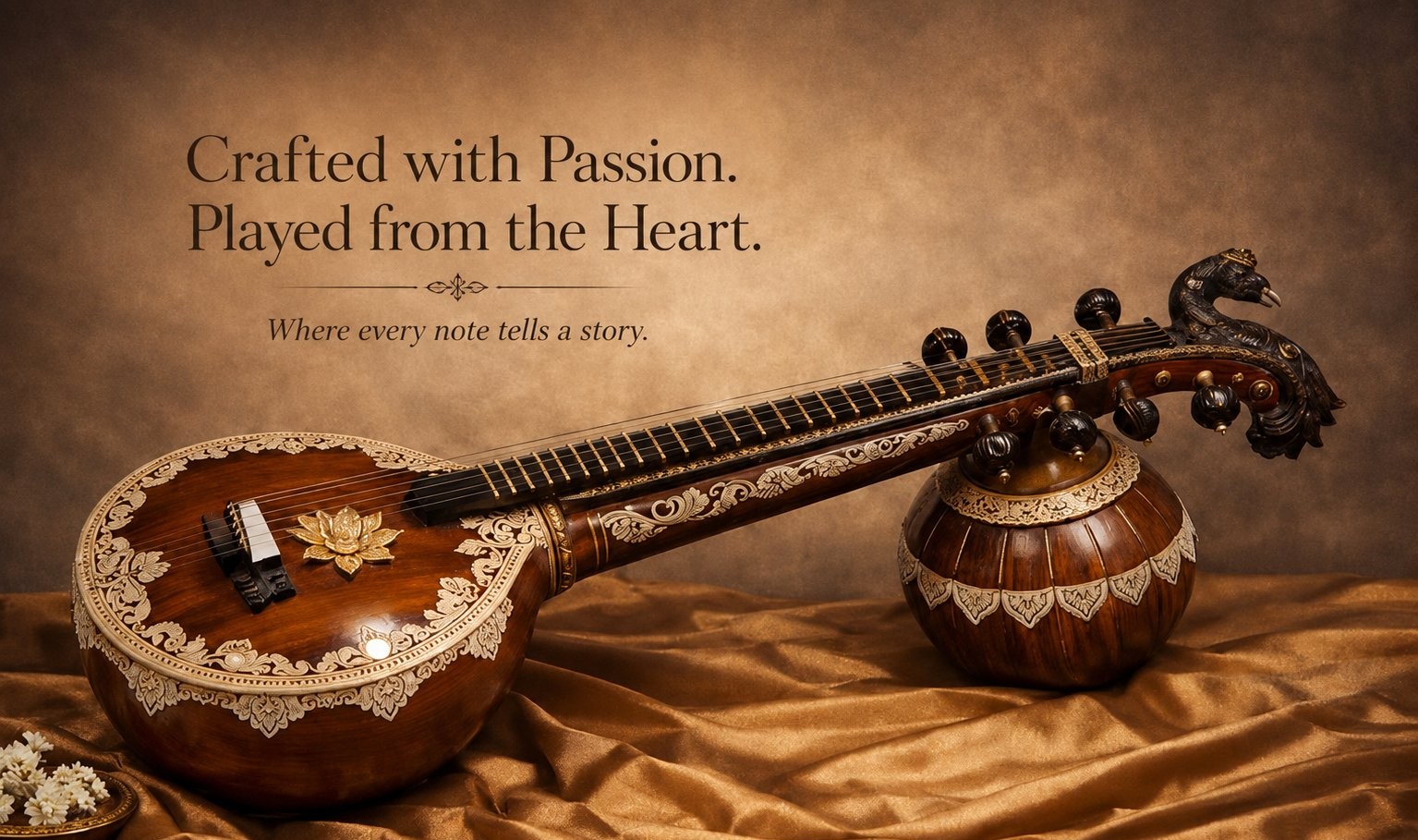 Crafted with Passion, Played from the Heart — ornate veena
